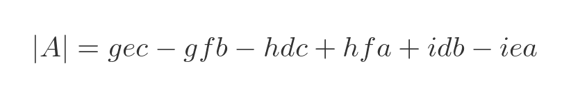 3 by 3 determinant