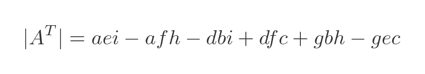 3 by 3 determinant