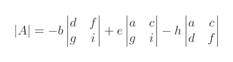 3 by 3 determinant