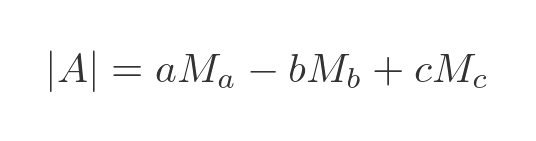 3 by 3 determinant minors