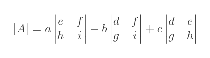 3 by 3 determinant