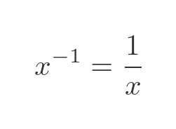 Inverse of x