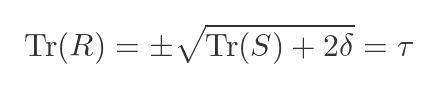 Finding R in terms of S