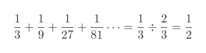 One half, base 3